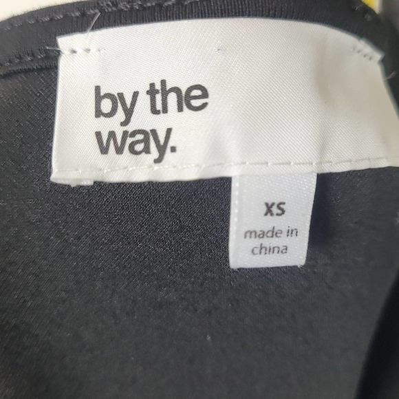 Revolve By The Way Eloise Cross Back Mini Dress XS Black Yellow Contrast Strap - Picture 14 of 16